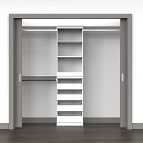 ClosetMaid Modular Storage Shelf Unit with 3 Shelves, White - color: White