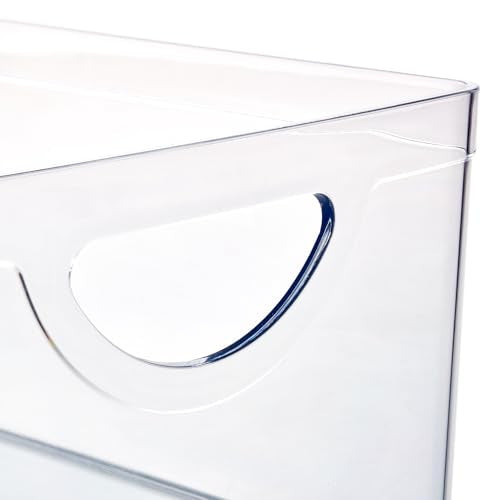 iDesign Stackable Open-Front Storage Bin with Handles for Kitchen, Set of 2, Clear, Made in USA - style: Pack of 2