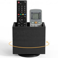 360° Rotation Remote Control Holder, Wooden TV Controller Holder, Remote Holder for Pen, Phone, Universal Remote Caddy for Table Home Office School (Black) - color: Black - 1slot