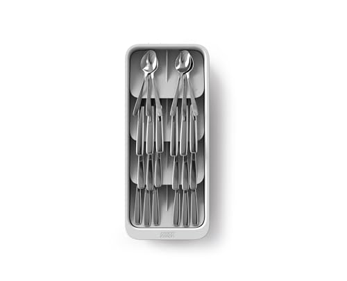 Joseph Joseph DrawerStore Large Tiered Flatware Cutlery Kitchen Drawer Organizer, Holds 48 Pieces, Disassembles for Easy Cleaning, Recycled Plastic - size: Large, style: Flatware Organizer