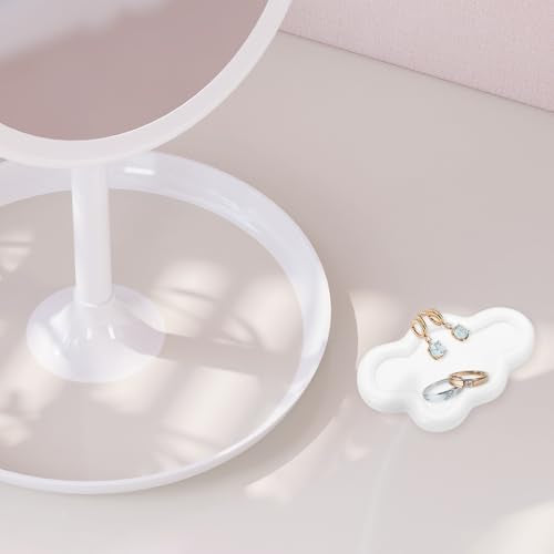 PATIKIL Cloud Jewelry Trinket Dish Tray, Gift Tray for Women Candy Cute Tray Holder Ring Earring Necklace Perfume Storage Key Organiser Decorative Plate, White