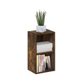 Furinno PASIR Book Shelf, 2-Tier Modern Bookshelf, Open Shelves Bookcase 9 x 12 x 21, Easy Assembly, for Living Room, Bedroom, Home Office, Amber Pine - color: Amber Pine, size: 2-Tier Cube