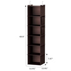 YOUDENOVA Hanging Closet Organizer, 6-Shelf Closet Hanging Storage Shelves, Brown - color: Brown