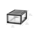 IRIS USA 6 Qt. Plastic Drawer Storage Organizer Stacking Drawers, 8-Pack, Stackable Unit with Sliding Drawer for Clothes Bedroom Kitchen Under Sink Pantry Craft Room Bathroom Dorm Office, Black - size: 6 Qt - 8 Pack