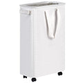 efluky Slim Laundry Hamper with Wheels, Rolling Laundry Basket for Clothes, Small Laundry Basket for Bedroom, Dorm and Laundry Room, 60L (12.7 Gallons) White
