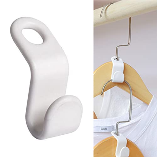 otylzto 50PCS(or100) Hanger Hooks for Plastic Clips Clothes Space Saving Hangers for Clothes Closet Hangers Space Saver - size: 50pcs