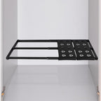 Expandable Closet Shelf, 16-67 Inches Metal Closet Rod Organizers and Storage Shelves Space Saving DIY Divider Separator for Cabinet Wardrobe - size: 16-67 Inch