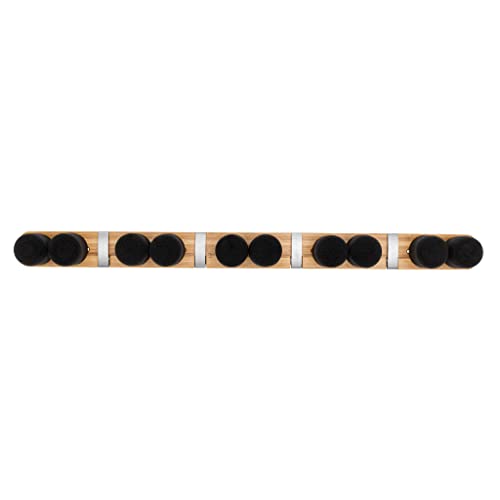 Full Circle Get A Grip, Wall-Mounted Mop and Broom Organizer, Lightweight Bamboo with Foam Pegs, Easy to Install Home Organization, Also Perfect for Garden Tools and Garage, Large - size: Large, 5 pegs