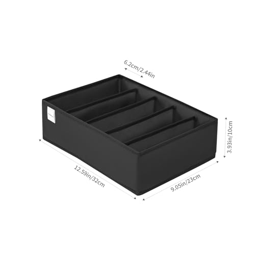 4 Packs T-shirt Drawer Organizers for Clothing,5 Grids Compartment Wardrobe Storage Box, Washable Clothes Organizer for Folded Clothes, T-shirt, Legging, Silk Scarve-Black - color: Black, size: 5 GRIDS-MEDIUM SIZE