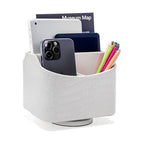 UnionBasic Rotating Desk Organizer, 360 Desk Spinning Caddy, Desktop TV Guide/Mail/Media/Remote Controller Holder Organizer, Crocodile White - color: Crocodile White