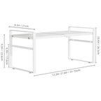 Expandable Cabinet Shelf Organizer Riser for Kitchen Pantry Cupboard Under Sink Countertop,kitchen cabinet shelf (white) - color: White