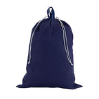 Household Essentials 136-1 Set of 2 Large Laundry Bags with Handles and Drawstring | Blue and Beige - style: 2-Pack
