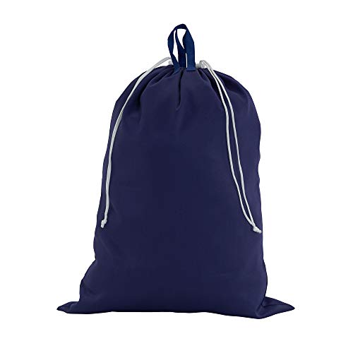 Household Essentials 136-1 Set of 2 Large Laundry Bags with Handles and Drawstring | Blue and Beige - style: 2-Pack
