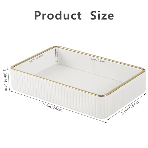 PU Leather Valet Tray,Desk Organizer Tray Nightstand Organizer Trinket Dish Storage Key Bowl Decorative Trays for Phone Wallet Jewelry Watch,Bathroom Bedroom Perfume Vanity Trays,Cream White - color: Cream