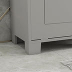 HOMCOM 31" Tilt Out Laundry Hamper, Free Standing Home Organizer Hamper, Bathroom Storage Cabinet, Gray