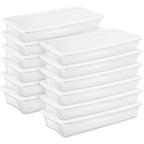 Sterilite 12-Pack 41 Quart Storage Box, Stackable Clear Plastic Bins with Snap-On Lids - Heavy-Duty Organizing Containers for Closet, Bathroom, and Office - size: 41 Quart, style: 12