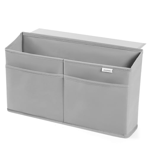 Desk Side Hanging Organizer, Adhesive Storage Bag with Pockets for Magazine Ipad Notebook, for End Tables Home Office Desks Computer Workstations Dressing Table, Grey - color: 1PC