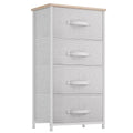 YITAHOME Dresser with 4 Drawers - Fabric Storage Tower, Organizer Unit for Bedroom, Living Room, Hallway, Closets - Sturdy Steel Frame - color: A - Ight Grey Fabric, style: 4-Drawer