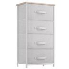 YITAHOME Dresser with 4 Drawers - Fabric Storage Tower, Organizer Unit for Bedroom, Living Room, Hallway, Closets - Sturdy Steel Frame - color: A - Ight Grey Fabric, style: 4-Drawer