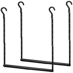 STORAGE MANIAC Adjustable Closet Rod Hanging Clothes Heavy Duty Closet Extender Hanging Rod Space-Saving Clothes Hanging Bar Double Closet Hanging Rod Hanging Closet Organizer Closet Bar,2 Pack Black - style: 2 Pack Black