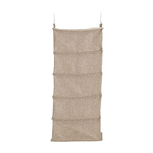 Household Essentials 10 Pocket Hanging Shoe Closet Organizer with Hooks - color: Latte