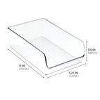 iDesign BPA-Free Plastic Freezer and Fridge Organization Bin for Kitchen, Fridge, Freezer, Pantry and Cabinet Organization, The Linus Collection – 11" x 7" x 3.5", Clear - style: 1 Pack