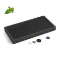 Silicone Bathroom Tray,Shatterproof Small Black Bathroom Tray,High-Grade Silicone Durable Vanity Trays for Bathroom Soap Dispenser Tray Toilet Tank Tray-7.8 * 3.9 in - color: Black, size: Small-7.8*3.9 in