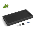 Silicone Bathroom Tray,Shatterproof Small Black Bathroom Tray,High-Grade Silicone Durable Vanity Trays for Bathroom Soap Dispenser Tray Toilet Tank Tray-7.8 * 3.9 in - color: Black, size: Small-7.8*3.9 in