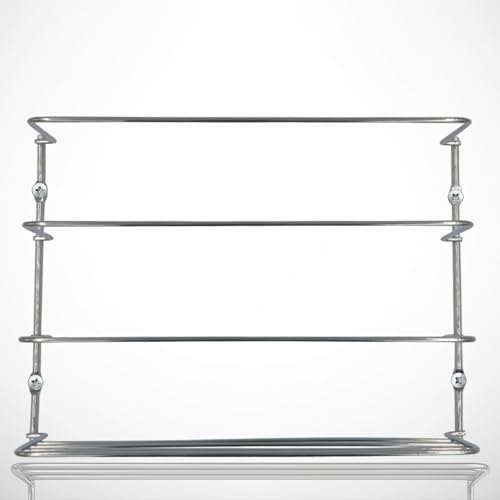Evelots Kitchen Wrap Organizer - 4 Pack - Hold up to 4 Plastic, Foil, Paper, Wax - Cabinet Door, Wall Rack Basket - Sandwich, Freezer, Food Bag Storage - Laundry Supplies - Chrome Finished Metal - color: Chrome, size: 4 Pack