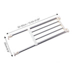 Hershii Expandable Closet Tension Shelf Rod Adjustable Storage Rack Heavy Duty DIY Organizer Divider for Wardrobe Cupboard Kitchen Bathroom - size: 50-80cm/19.68-31.49inches