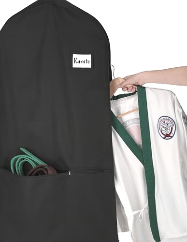 Whitmor Zippered Garment Bag with Pocket - Set of 3 - Black - color: Black（Set of 3）
