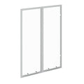 ROOMTEC Modular Closet Glass Door Pair Set, Shaker-Style Frame Add-On for Medium Hanging, Short Tower & Shoe Shelf Units, Tempered Glass, 35.83" H × 25.5" W - size: Framed Glass Door – 25.5"W x 35.83"H