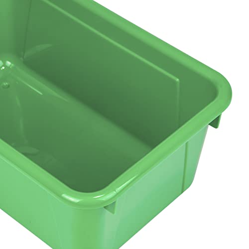 Storex Small Cubby Bins, Pack of 5, 12.2 x 7.8 x 5.1 Inches, Green (62417U05C) - color: Green, style: Bin Only