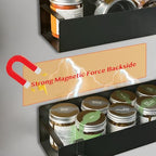 Magnetic Fridge Organizer, Spice Rack, Kitchen Organizers and Storage, Cabinet Organizer with Shelf, Pantry Organization for Countertop, Over the Door Storage with Detachable 2 Hooks