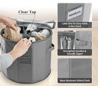 Round Shoe Storage Organizer, Zapateras Organizer RV Shoe Boxes Small Space Shoe Basket for Closet/Entryway Mudroom Shoe Containers - Gray