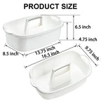 TOPZEA 2 Pack Cleaning Supplies Caddy, Large Plastic Cleaning Supply Organizer Bucket with Handle Portable Housekeeping Shower Tote Caddy Under Sink Tool Storage Baskets for Dorm, Bathroom, Household