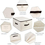 iwill CREATE PRO Pack of 3, Breathable Clothing Storage Bins with Lid, Rigid Storage Containers for Sweaters, Toys, Dolls,Blankets, Duvets, Coats, Jeans, Files in Bedroom, Office - color: Butter Yellow,3pcs