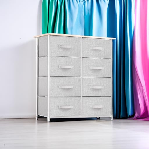 YITAHOME Dresser - color: A-light Grey, style: 8-Drawer