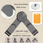 Pot Lid Rack Organizer holder for Cabinet Door/Wall With Suction Cup, No Drilling, Adjustable Rotating Arm Design Fits 6-14" Lids(Cream)