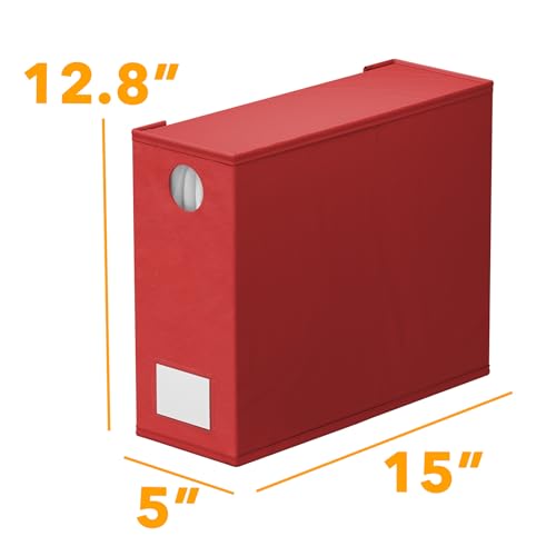 SpaceAid 4 Pack Bed Sheet Organizers and Storage, Foldable Sheet Organizer for Linen Closet, Sheets Set Folder Keeper with Window XL (Queen & King Size) Bedding Container (Red, 4 Pack) - color: Red, size: 4 Pack