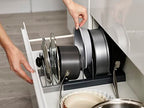 Joseph Joseph DrawerStore Expanding Cookware Organizer, Space saving storage for pan lids, baking trays - Grey - style: Pots & Pans