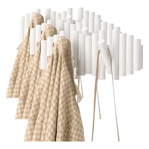 UMBRA Picket Rail Wall Stylish and Functional Hook with Five Hoops (White) (Pack of 3) - color: White, size: 5-Hook (Pack of 3)