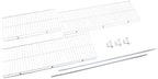 Rubbermaid Full Closet Organization Shelf System, Direct Wall Mount, Adjustable from 6.5-8 ft, Mounting Hardware Kit Included, White, Wire Shelving Organization for Home/Laundry/Mudroom/Pantry/Linen - size: 6.5'-8' Lengths, style: Full Closet Kit