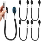 4 Pack 70 Inch Magnetic Remotes Control Holder with Spring Ropes Retractable Cord Remote Holder Wall Mount Anti-Loss Remote Control Leash Wall Mount for Projector TV Fan Couch, Bedside Table - size: 70 Inch