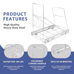 Pull Out Trash Can Under Cabinet: 7–11 Gallons Under Sink Trash Can for Kitchen Requires Min. Cabinet Opening 12"W X 17.5"D X 17.5"H - Cabinet Trash Can Pull Out Kit (Trash Can Not Included)
