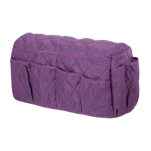 uxcell Sofa Armrest Organizer Non-Slip Armchair Caddy Waterproof Couch Remote Holder Organizers with 14 Pockets for TV Remote Control Cell Phone Magazines Sofa Organization, Purple - color: Purple