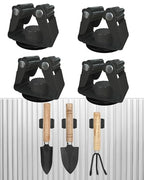 Mop Holder Magnetic, Black Steel Broom Hanger Magnetic Holder for Garden Tool, Rack Rake, Shovel Handle, Garage, Kitchen, Laundry Tools Organizer - No Drilling - 4 PCS/Gray… - size: 4 pack-Grey