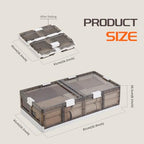 Under Bed Storage Containers with Wheels - Stackable, Foldable Plastic Storage Boxes with Lids for Clothes, Shoes, Blankets - Perfect for Bedroom Organization and Dorms (1 Pack-32.9''x16.1''x8.1'') - size: 1 Pack-32.9''x16.1''x8.1''