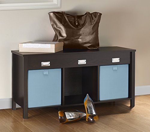ClosetMaid 16052 Premium 3-Cube Bench, Black Walnut - color: Black Walnut, size: 3-Cube Bench