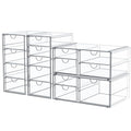 caktraie Makeup Organizer Storage With 16 Drawers, 4 Pcs Desktop Office Supplies, Desk Organizers, Clear Accessories, Dustproof Storage Drawer and for Make Up, Jewelry, Pen, Stationary - size: 16 Drawers